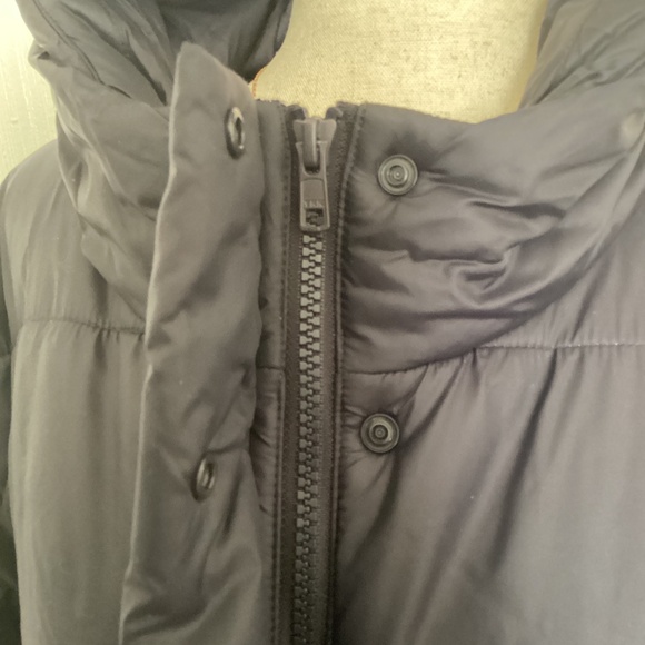 $388 Eileen Fisher Eggshell Recycled Nylon Short Puffer Coat Navy Ink Blue S - Picture 7 of 13